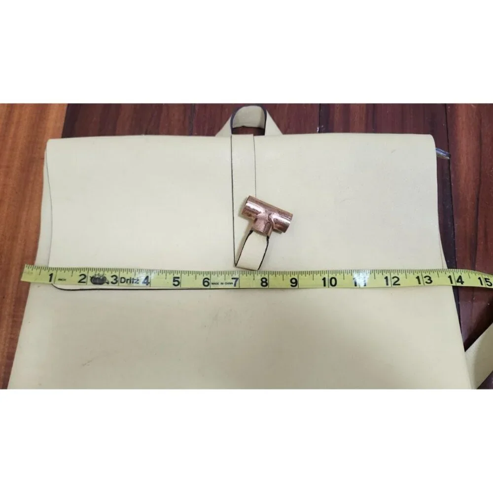 GAG BACKPACK PERA Leather Creamy lemon hue — elegant and versatile